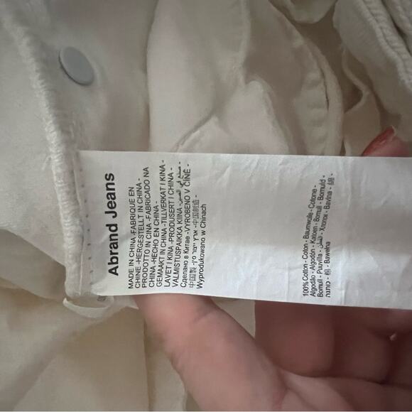 Abrand A '94 High & Wide Distressed Jeans in White Wash - Picture 8 of 8